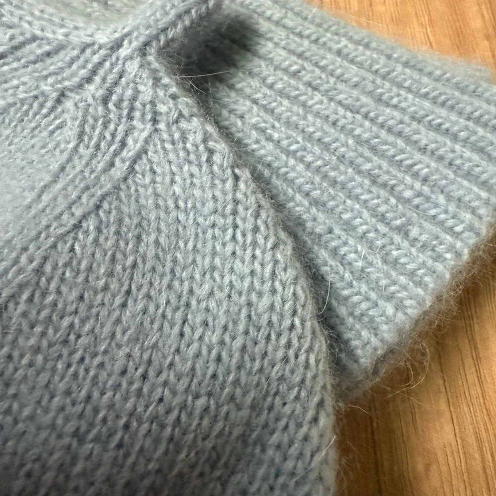 twik Light Blue Knit Gloves and Beanie Set